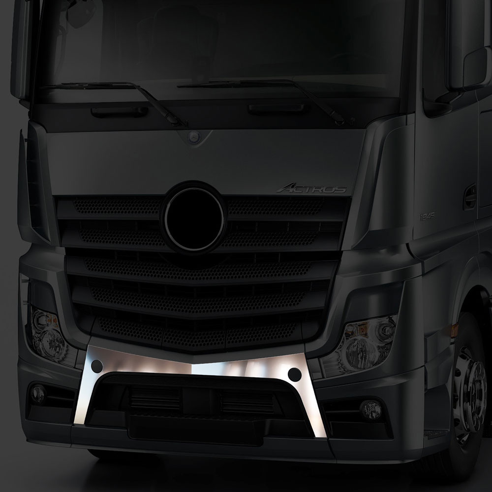 FME156 MERCEDES-BENZ İÇİN TAMPON ORTASI KROMU 2 PARÇA  ACTROS MP4/MP5